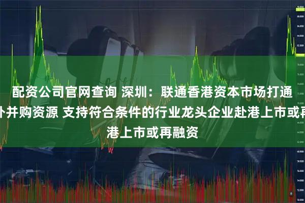 配资公司官网查询 深圳：联通香港资本市场打通境内外并购资源 支持符合条件的行业龙头企业赴港上市或再融资